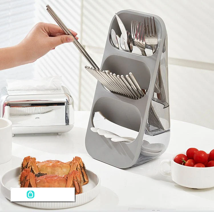 3 Layer Cutlery Stand Multi Tier Kitchen Organizer