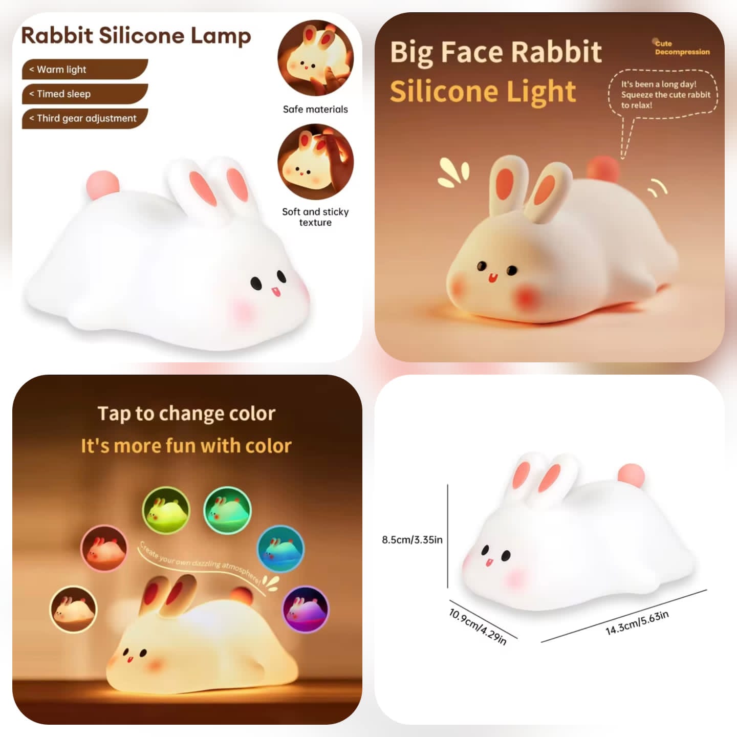 Cute Rabbit Silicone Lamp