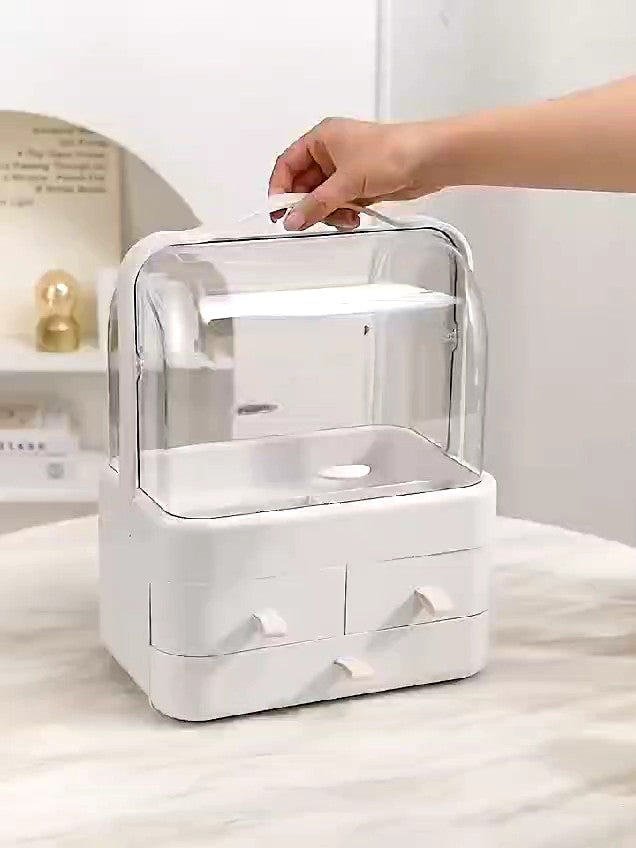 Acrylic Double Door Cosmetic Organizer