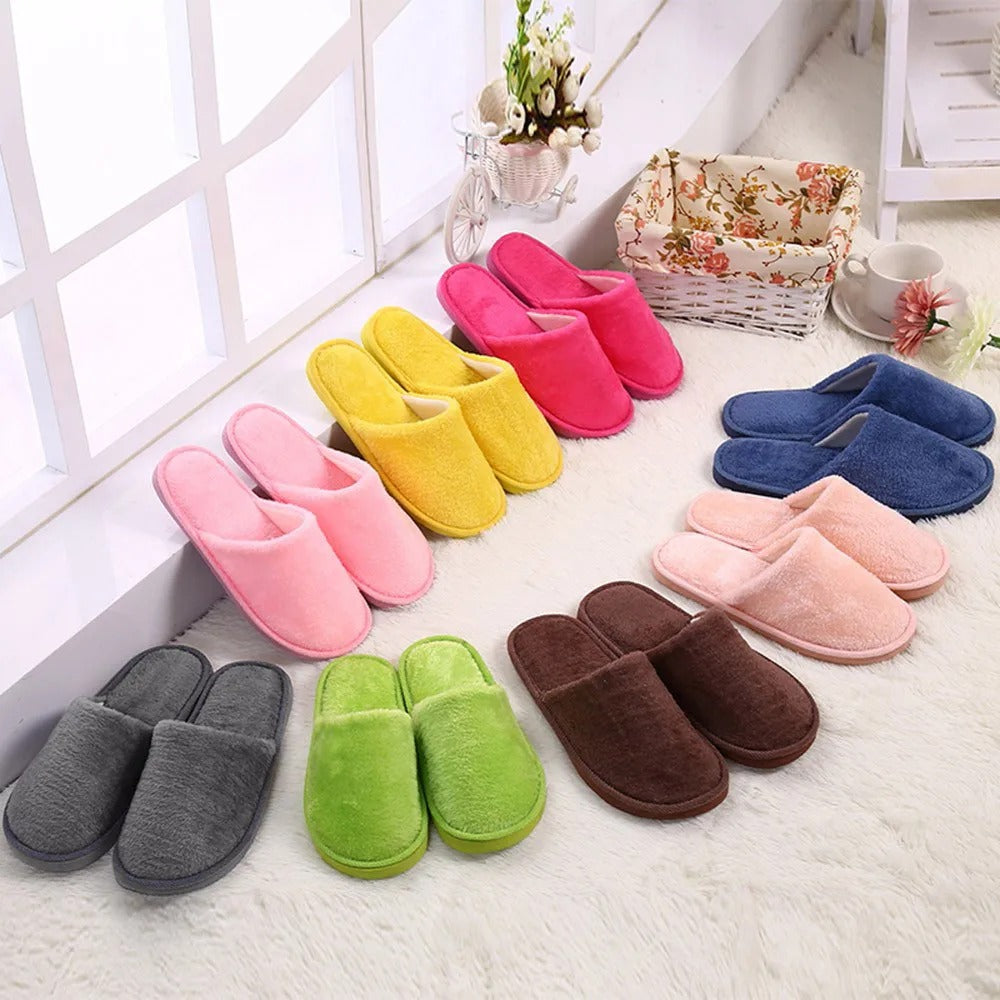 Cozy Warm Plush Slippers (Random Color)