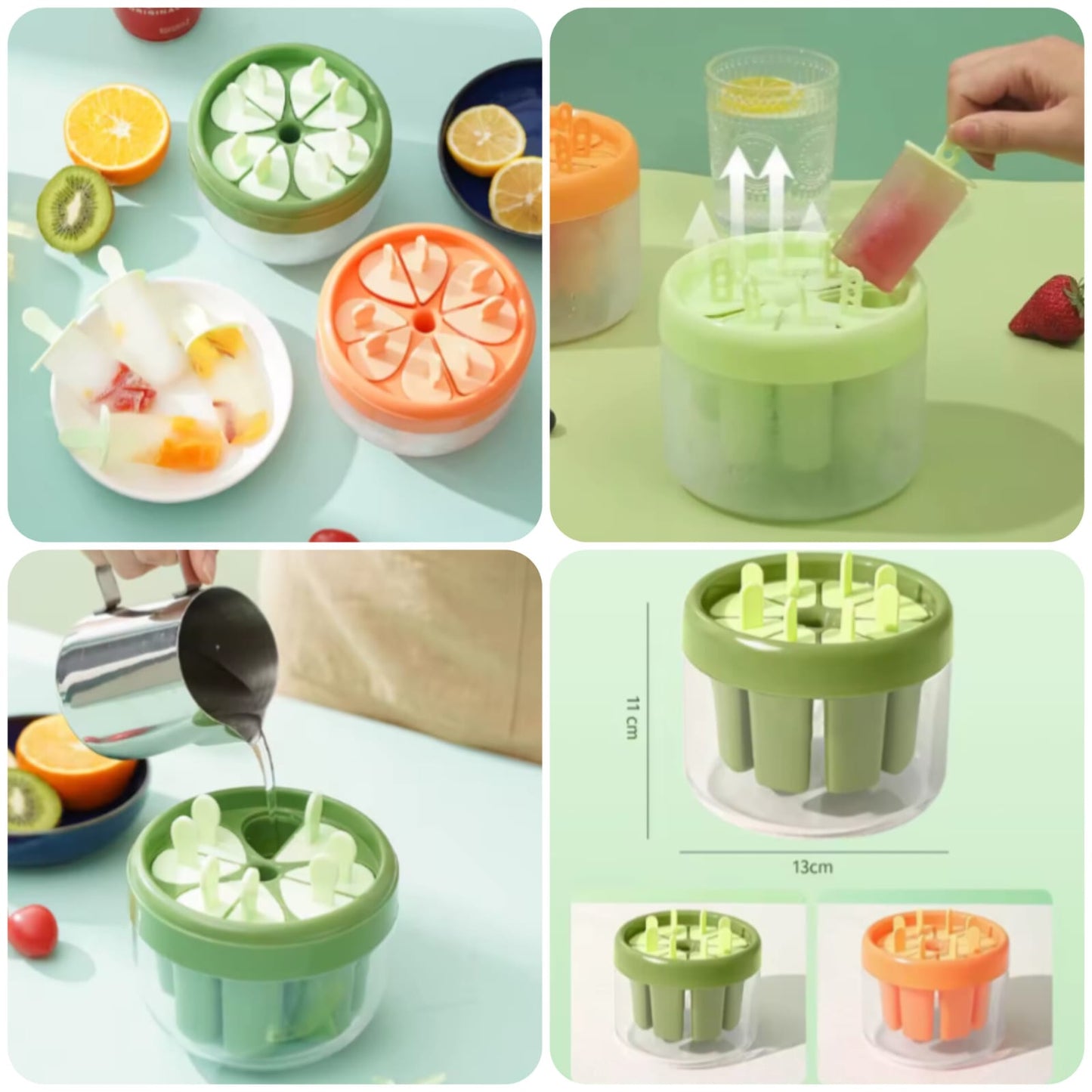 8 Grids Box Shape Ice Cream Maker