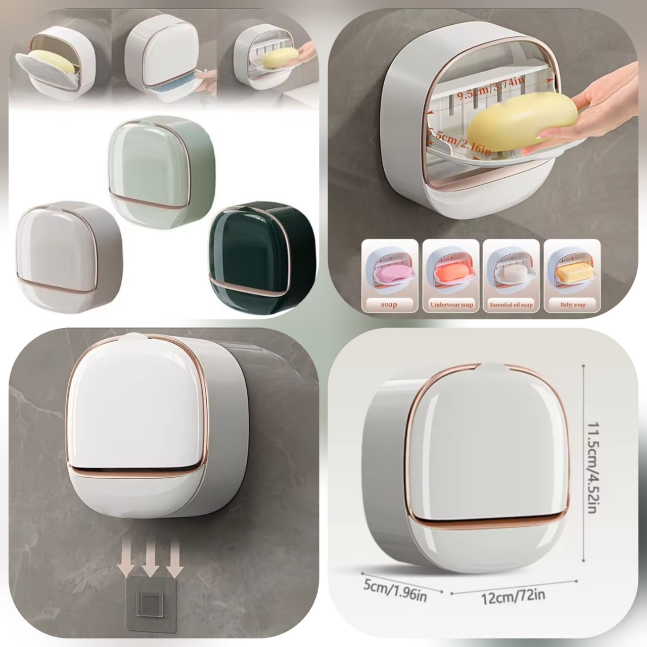 Self-adhesive Wall-Mounted Luxury Soap Dish - Random Colours