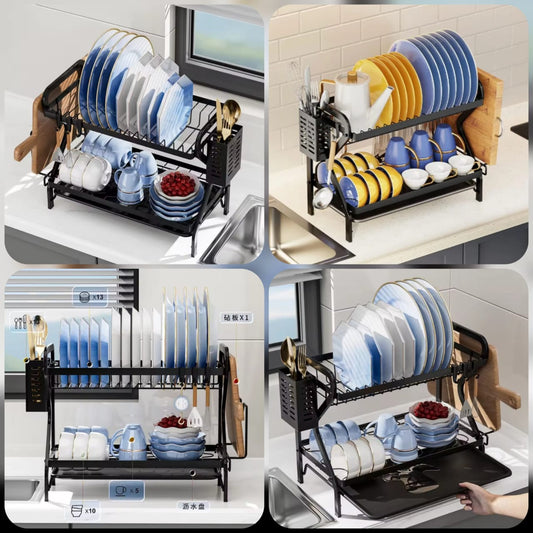 2 Layer Metal Dish Rack
