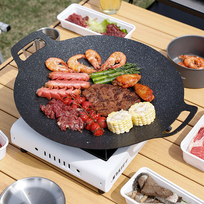 Durable Non Stick BBQ Grill Pan For Korean Style Grilling